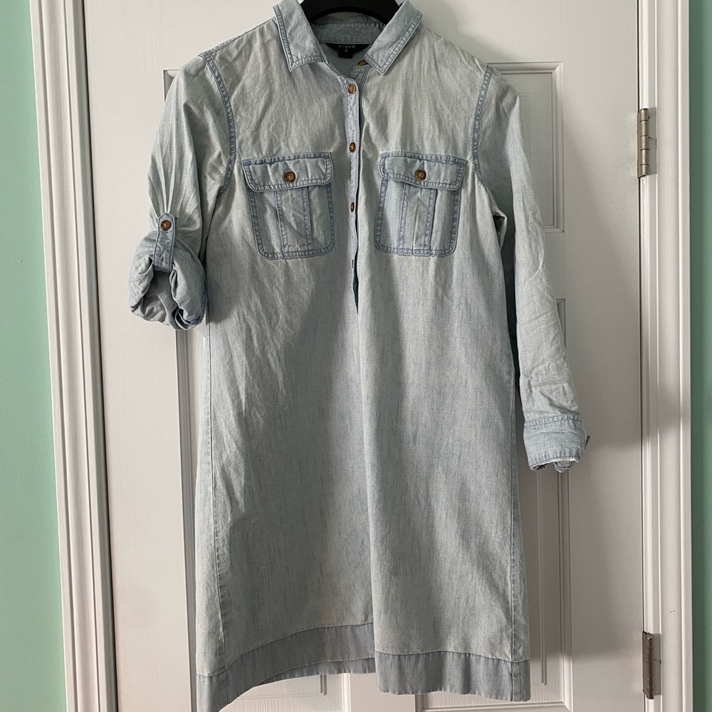 J. Crew chambray shirt dress